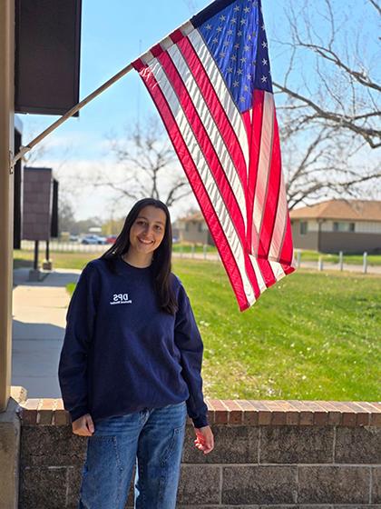 Greta Santini is an international student from Italy and the April student worker of the month.